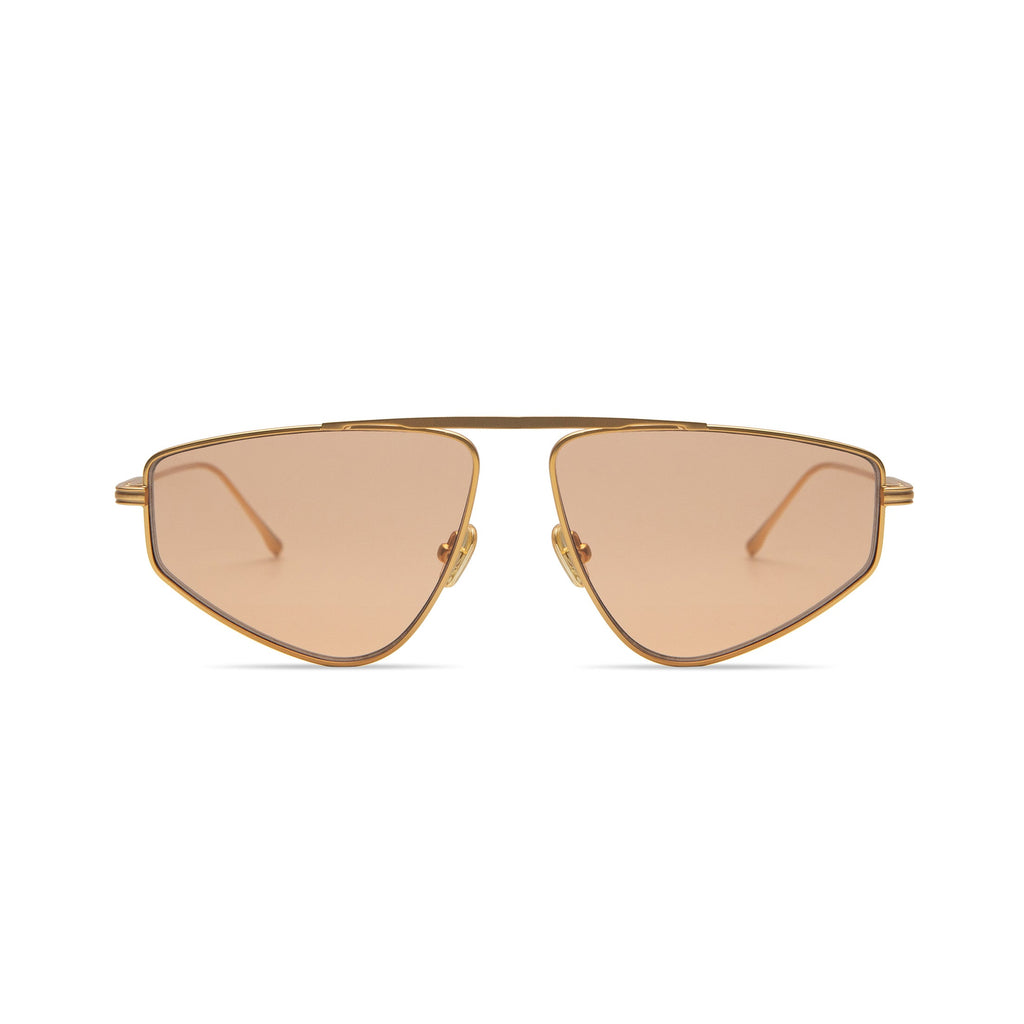 Riley in Gold Metal Amber Lens