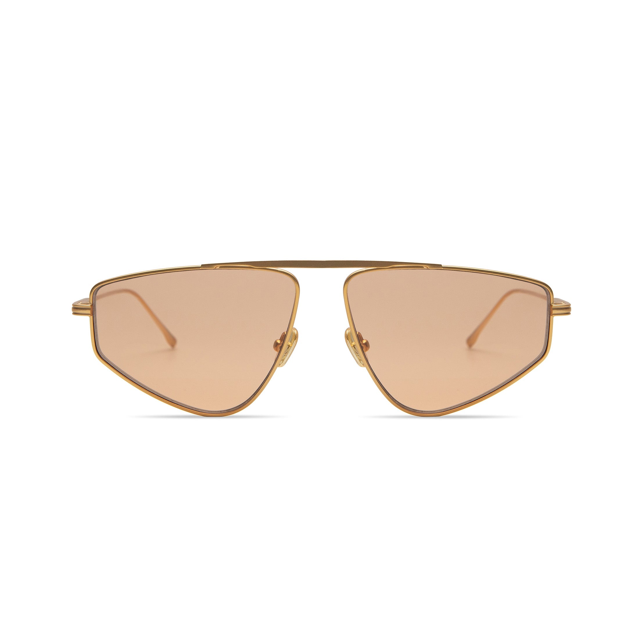 Riley in Gold Metal Amber Lens