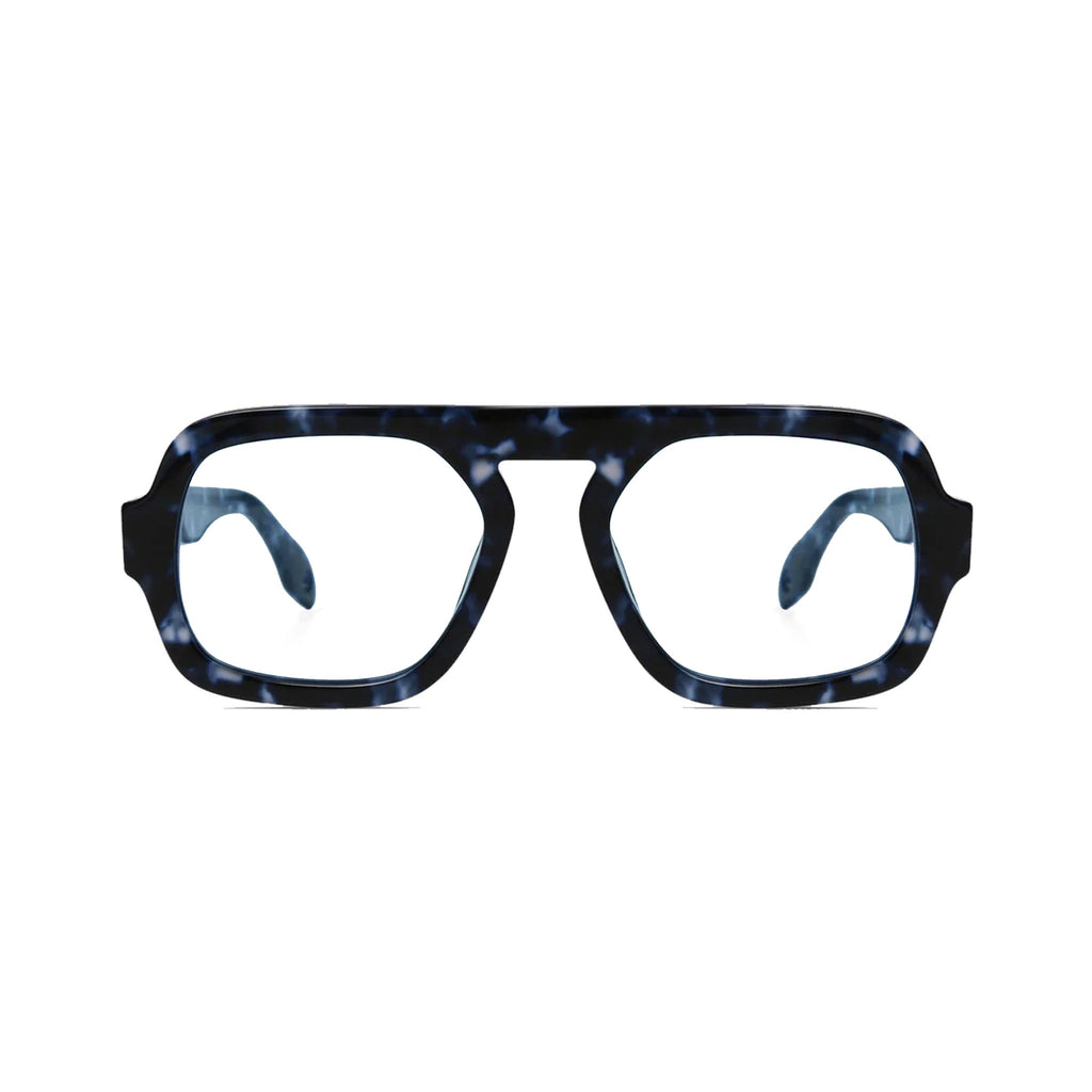 Jane in Blue Tortoise Optical Lens